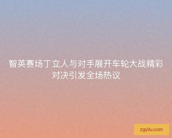 智英赛场丁立人与对手展开车轮大战精彩对决引发全场热议 智英赛场丁立人与对手展开车轮大战精彩对决引发全场热议