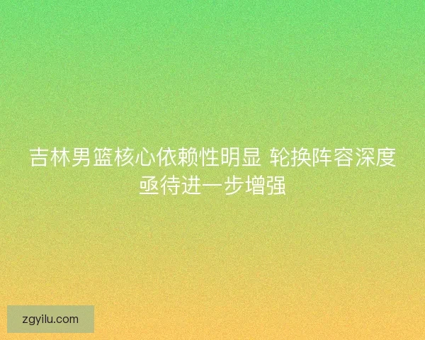吉林男篮核心依赖性明显 轮换阵容深度亟待进一步增强 吉林男篮核心依赖性明显 轮换阵容深度亟待进一步增强