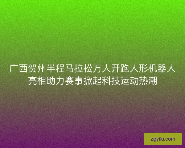 广西贺州半程马拉松万人开跑人形机器人亮相助力赛事掀起科技运动热潮 广西贺州半程马拉松万人开跑人形机器人亮相助力赛事掀起科技运动热潮